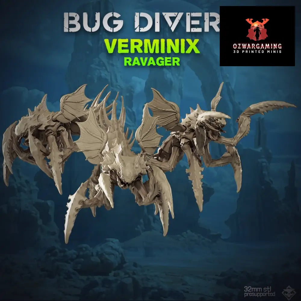 Heckdivers: Verminix Ravager | Skullforge Studios 32mm Wargaming Miniatures Role Playing Miniatures
