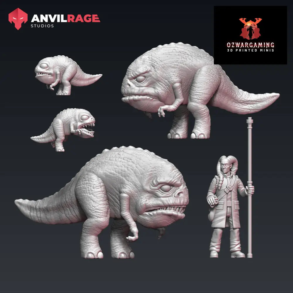 Herder of Blurrgs | Anvilrage Galactic SciFi Miniatures 32mm 1/47 Legion Scale Role Playing Miniatures
