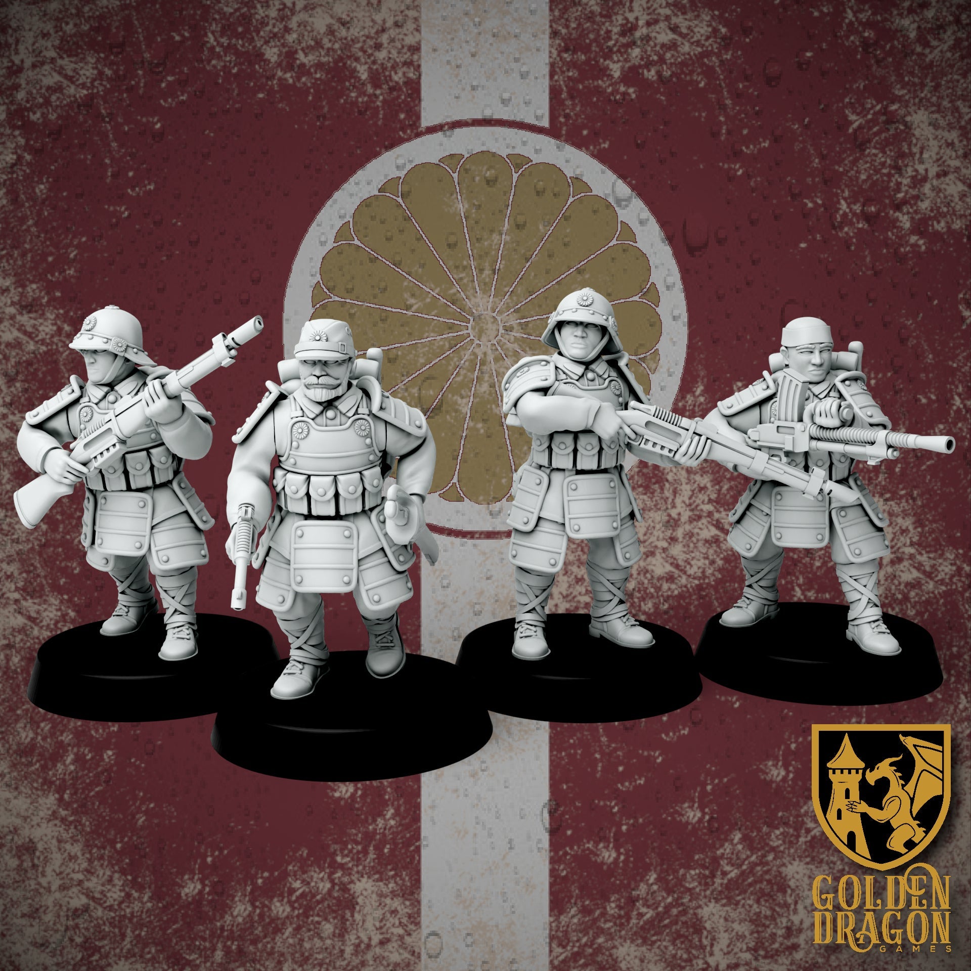 Empire of Japan Heishi Infantry | Golden Dragon Games Weird WW2 Role Playing Miniatures