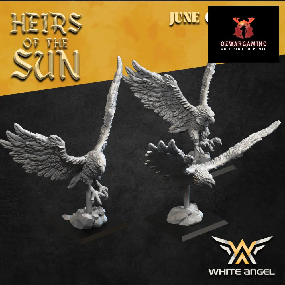 High Elf Great Eagles | White Angel 28/32mm Fantasy Wargaming Miniatur ...