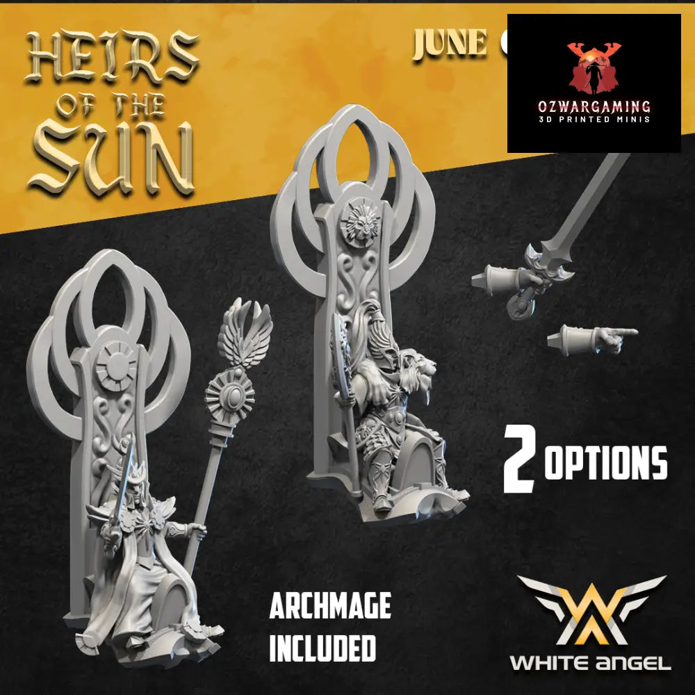 High Elf Lion Dragon Lord | White Angel 28/32mm Fantasy Wargaming Miniatures Role Playing Miniatures