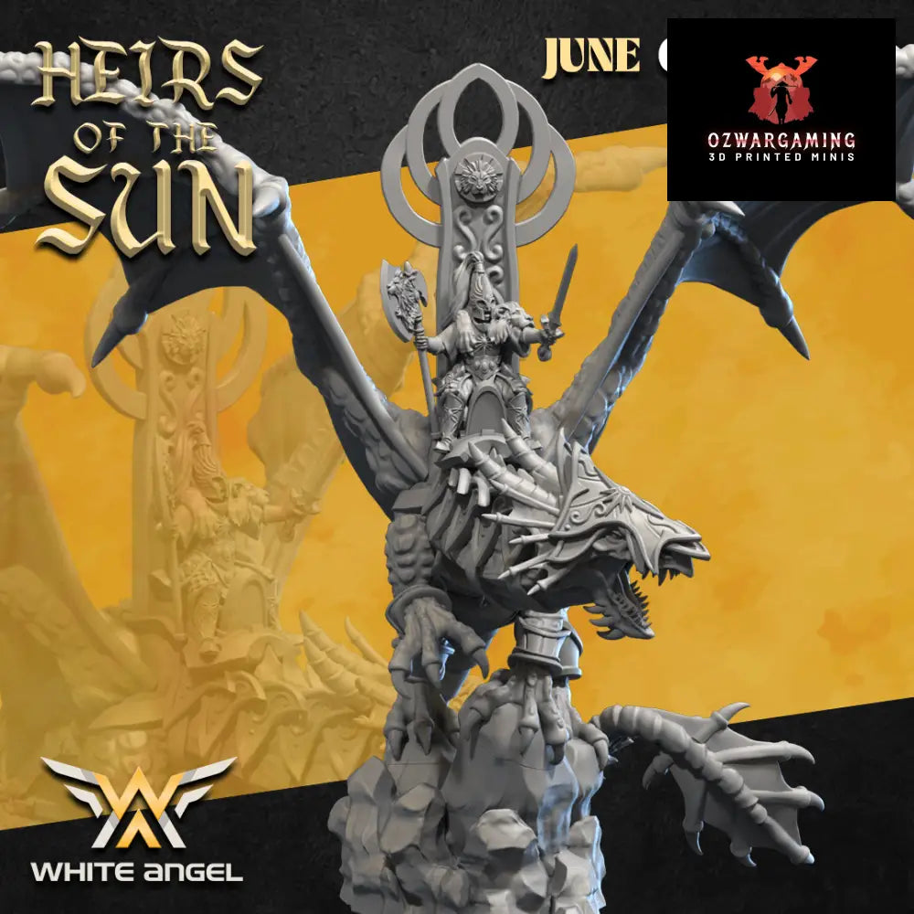 High Elf Lion Dragon Lord | White Angel 28/32mm Fantasy Wargaming Miniatures Role Playing Miniatures