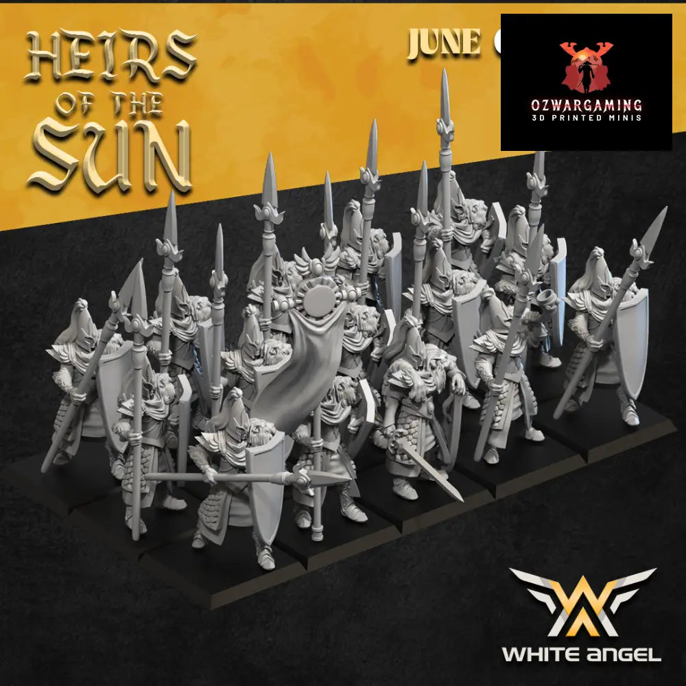 High Elf Lion Spearmen | White Angel 28/32mm Fantasy Wargaming Miniatures