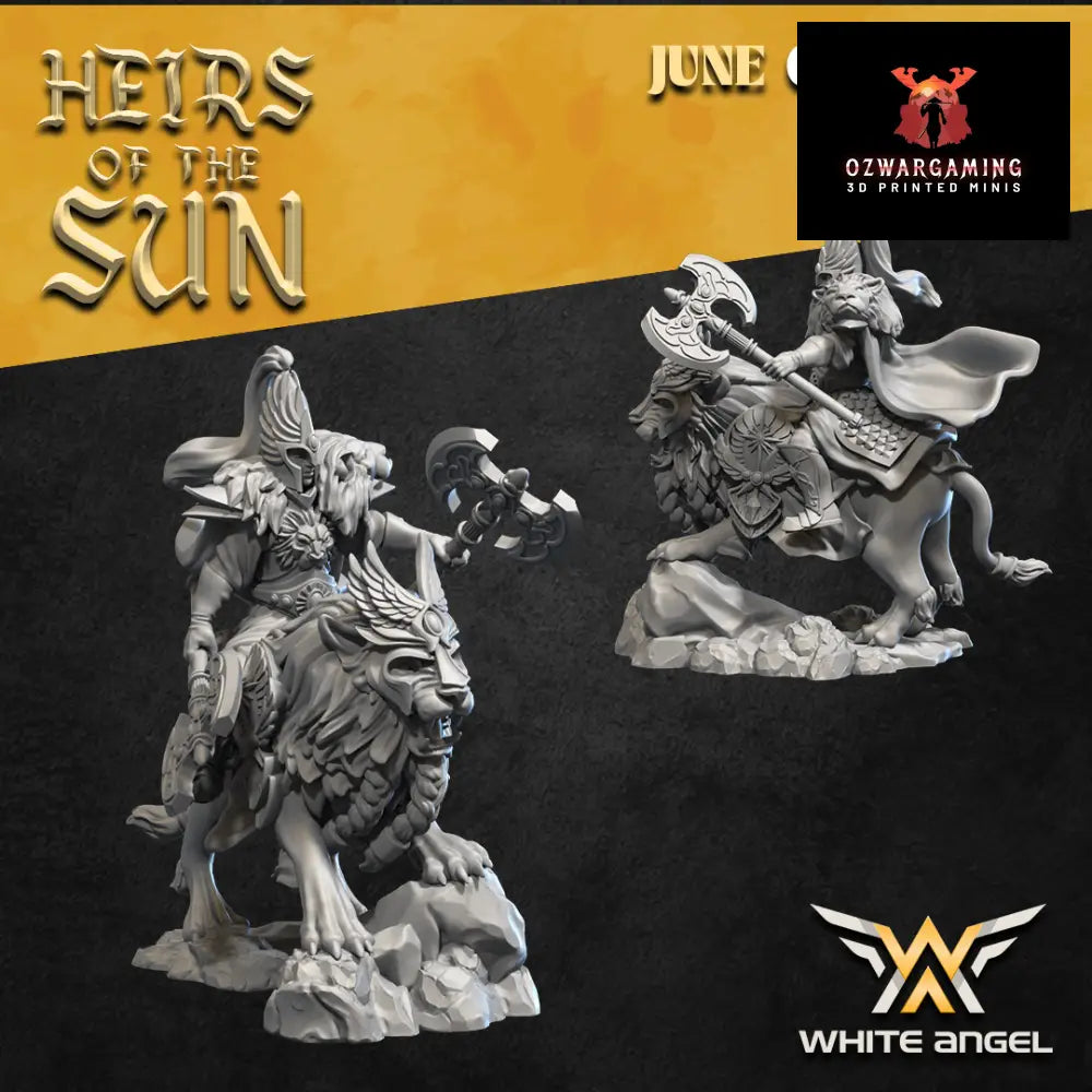 High Elf Mounted Lion Lord | White Angel 28/32mm Fantasy Wargaming Miniatures