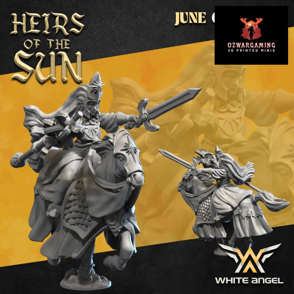 High Elf Mounted High Priestess | White Angel 28/32mm Fantasy Wargaming Miniatures