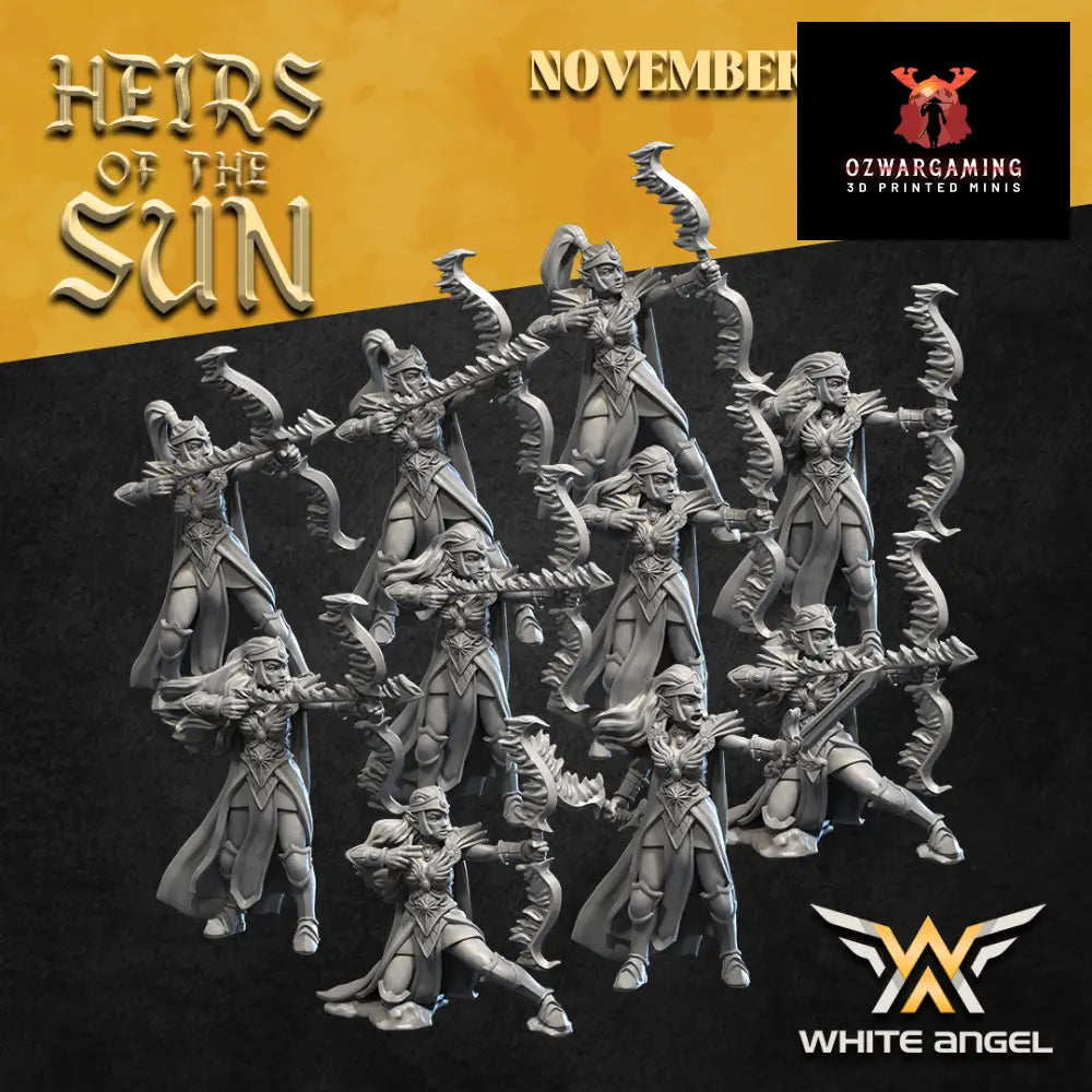 High Elf Sister Archers | White Angel 28/32mm Fantasy Wargaming Miniatures