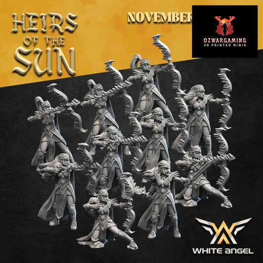 High Elf Sister Archers | White Angel 28/32mm Fantasy Wargaming Miniatures