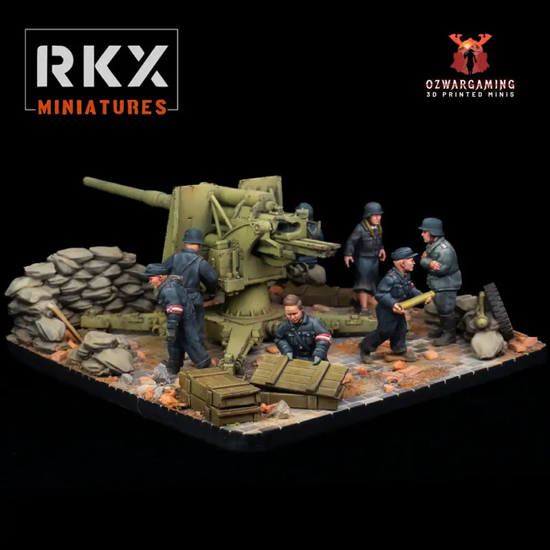 Hitler Youth 88mm Field Gun | RKX Miniatures 28mm WW2 Wargaming Miniatures Role Playing Miniatures
