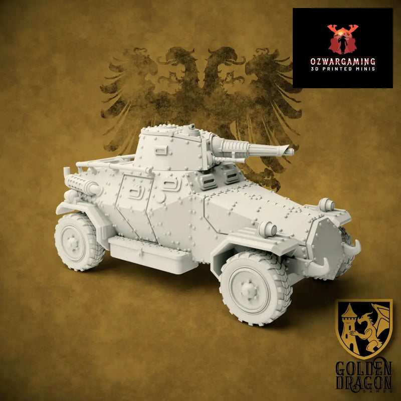 Holy Roman Empire 22M Radetzky Armored Scout Car | Golden Dragon Games Weird WW2 Role Playing Miniatures