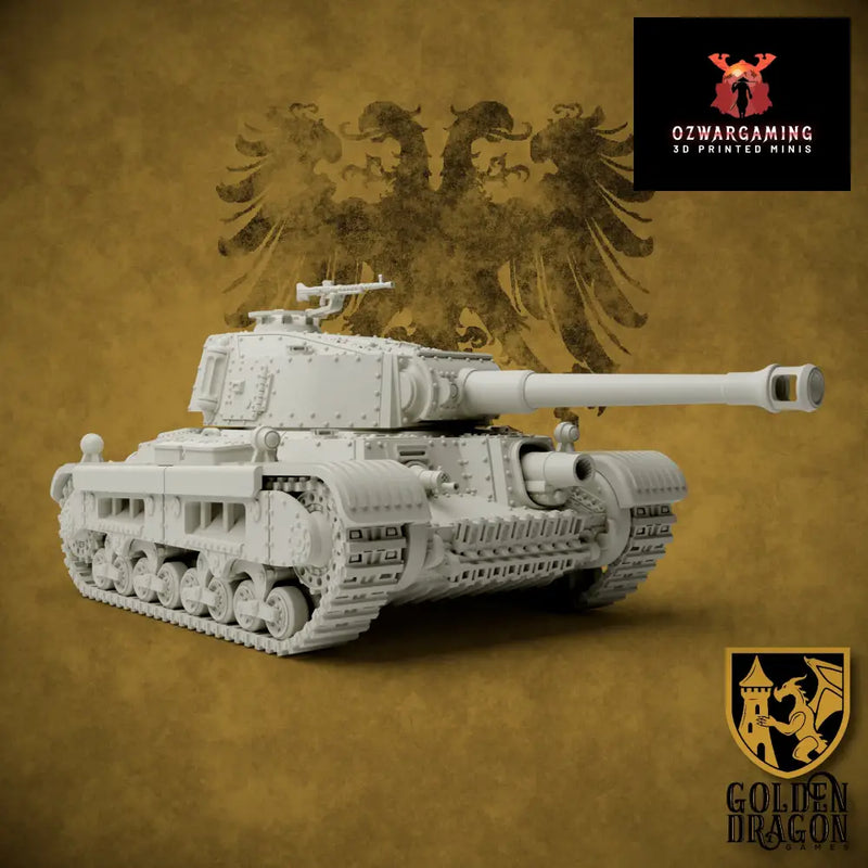 Holy Roman Empire 45M Barbarossa Assault Tank | Golden Dragon Games Weird WW2 Role Playing Miniatures