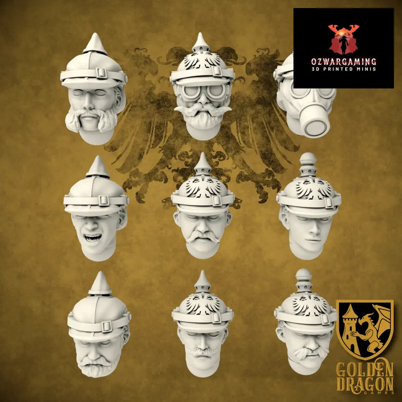 Holy Roman Empire Brandenburger Sturmtruppen Upgrade Pack | Golden Dragon Games Weird WW2 Role Playing Miniatures