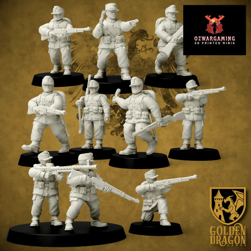 Holy Roman Empire Honved Infantry | Golden Dragon Games Weird WW2 Role Playing Miniatures