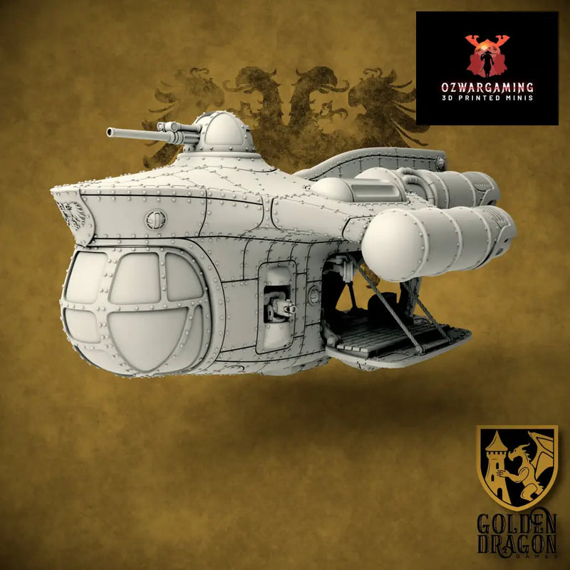 Holy Roman Empire Ritter Class Sturmzeppelin | Golden Dragon Games Weird WW2 Role Playing Miniatures