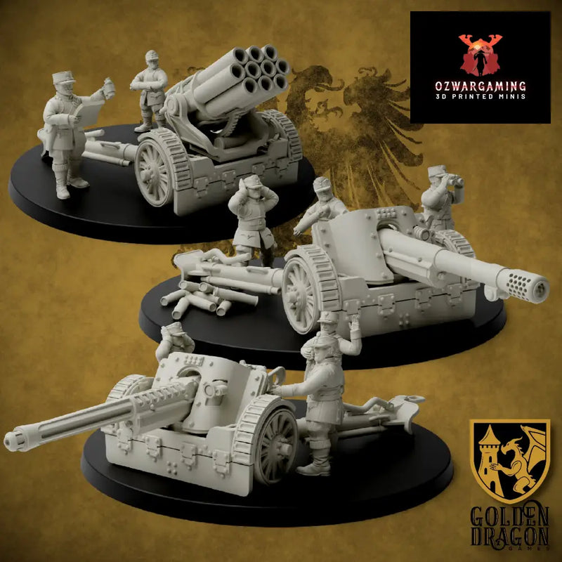 Holy Roman Empire Towed Artillery | Golden Dragon Games Weird WW2 Role Playing Miniatures