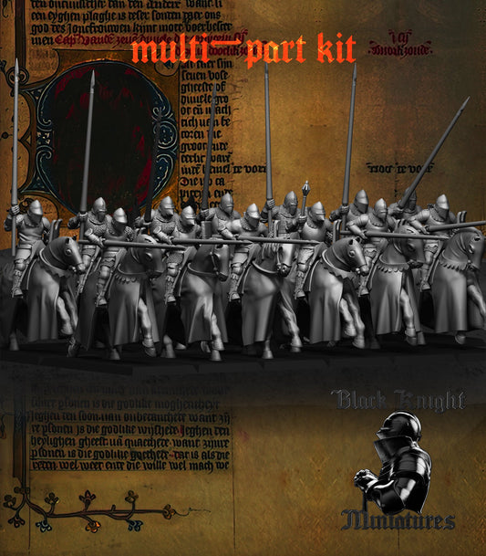 15th Century Holy Roman Empire Mounted Knights | Black Knight Miniatures 28mm Historical Wargaming Miniatures Role