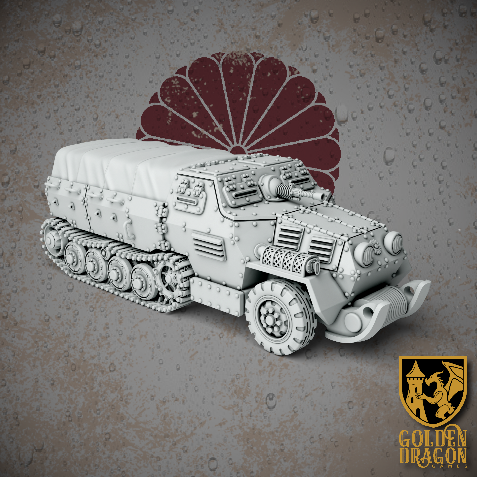 Empire of Japan Type 94 Halftrack | Golden Dragon Games Weird WW2 Role Playing Miniatures