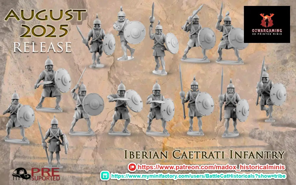 Iberian Caetrati Infantry | Battlecat 28mm Historical Wargaming Miniatures Role Playing Miniatures
