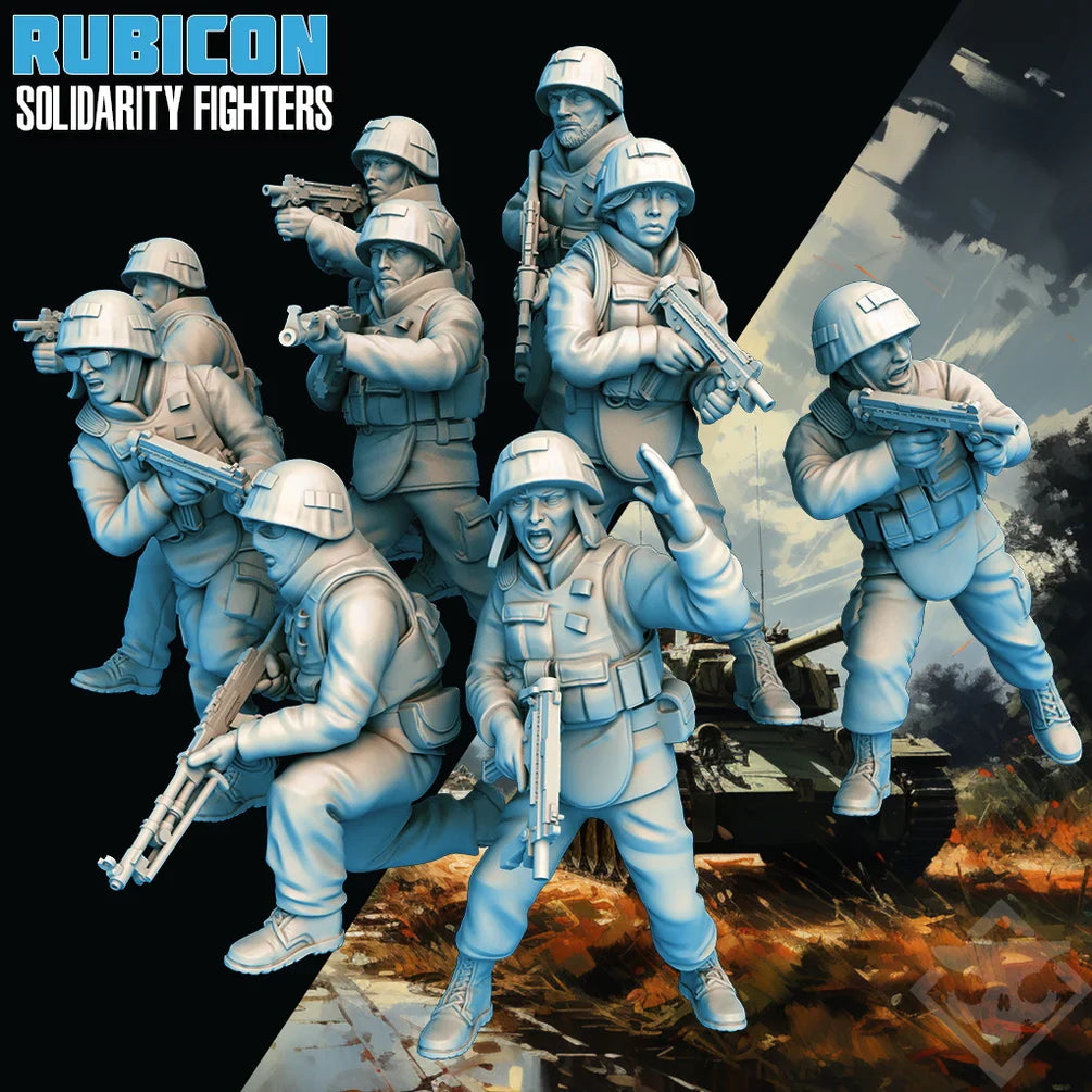 Rubicon: European Solidarity Fighters | Skullforge Studios 32mm Alternate Cold War Wargaming Miniatures Role Playing