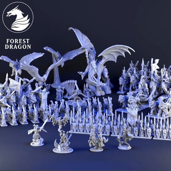 High Elf Army Bundle | Forest Dragon 10mm Fantasy Wargaming Miniatures
