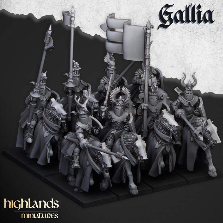 Kingdom Of Gallia Knights | Highlands Miniatures 28/32mm Fantasy Wargaming Miniatures