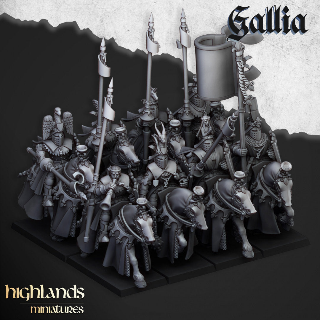 Kingdom Of Gallia Royal Knights | Highlands Miniatures 28/32mm Fantasy Wargaming Miniatures Role Playing Miniatures