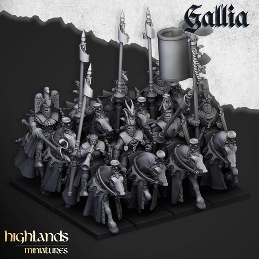 Kingdom Of Gallia Royal Knights | Highlands Miniatures 28/32mm Fantasy Wargaming Miniatures Role Playing Miniatures