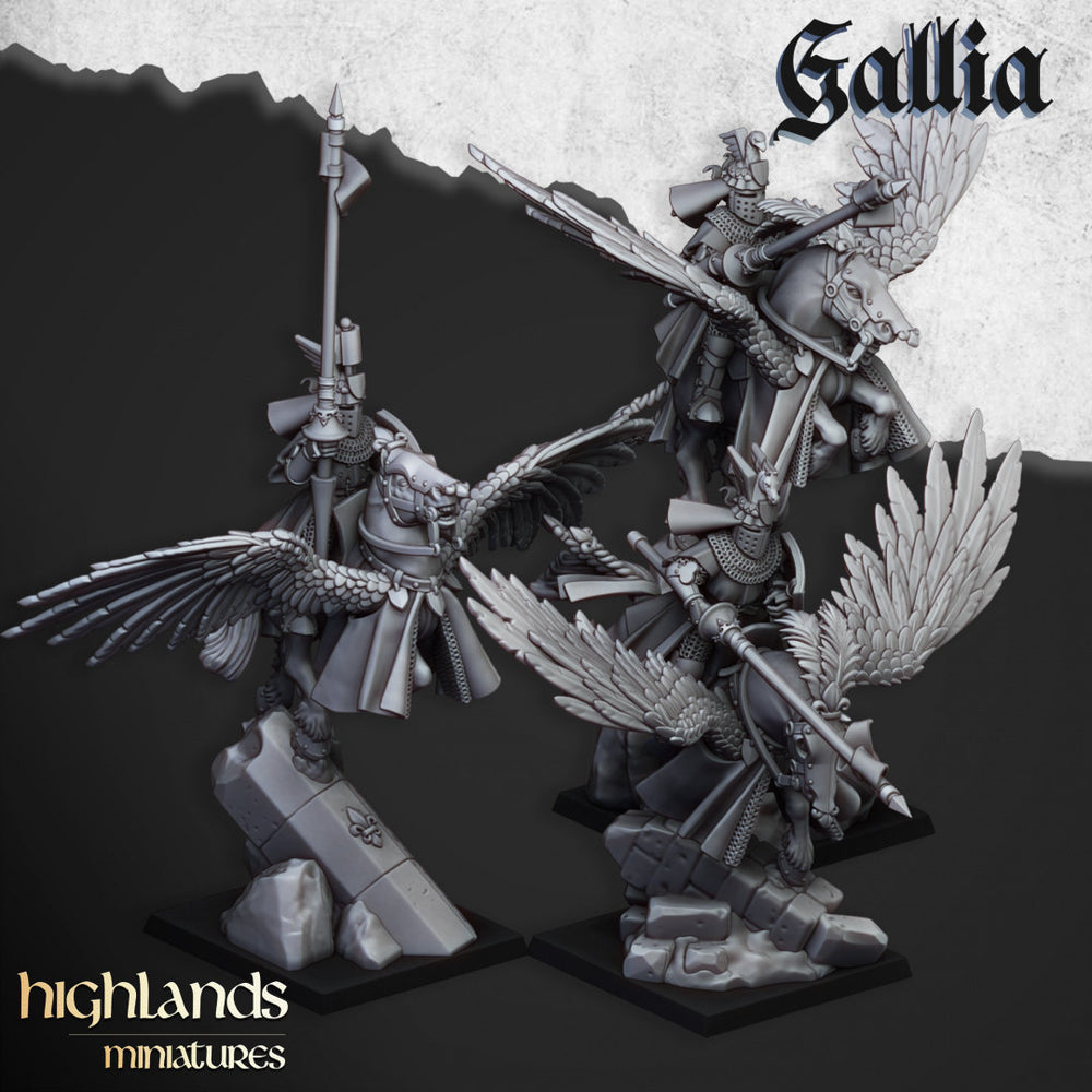 Kingdom of Gallia Pegasus Knights | Highlands Miniatures 28/32mm Fantasy Wargaming Miniatures