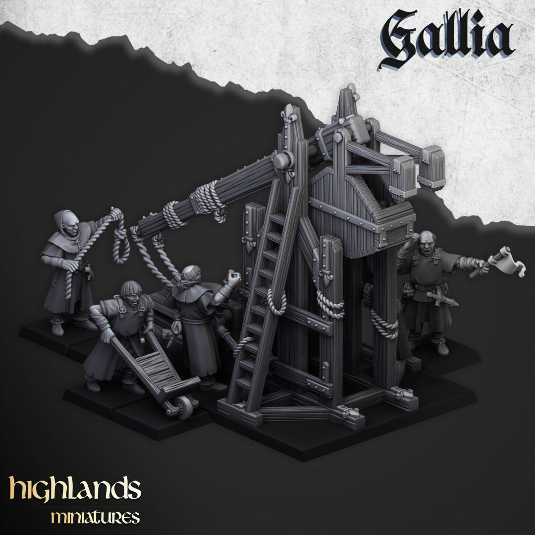 Kingdom Of Gallia Trebuchet | Highlands Miniatures 28/32mm Fantasy Wargaming Miniatures Role Playing Miniatures