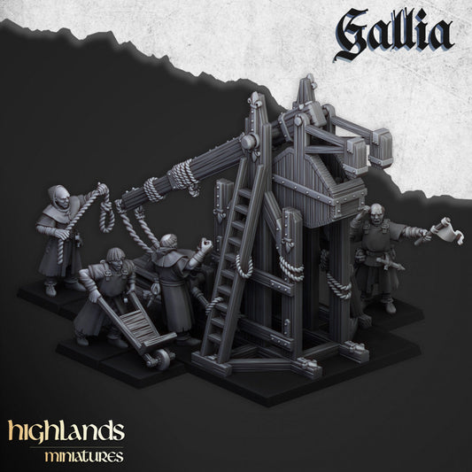 Kingdom Of Gallia Trebuchet | Highlands Miniatures 28/32mm Fantasy Wargaming Miniatures Role Playing Miniatures