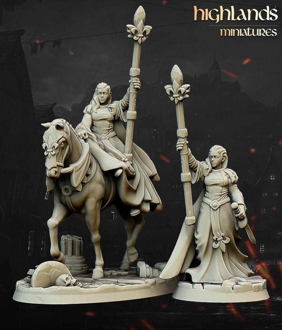 Kingdom Of Gallia Damsel | Highlands Miniatures 28/32mm Fantasy Wargaming Miniatures Role Playing Miniatures