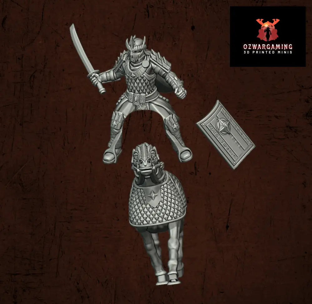 Immortal Army Dragon Warrior Cavalry | Quartermaster3D 25mm Fantasy Wargaming Miniatures Role Playing Miniatures