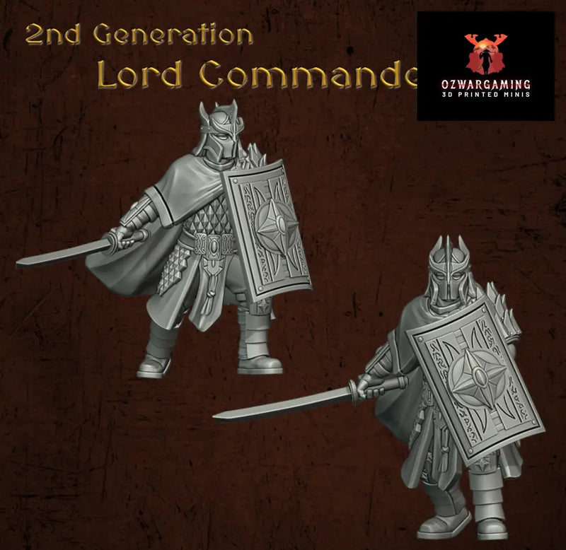 Immortal Army Lord Commander | Quartermaster3D 25mm Fantasy Wargaming Miniatures Role Playing Miniatures