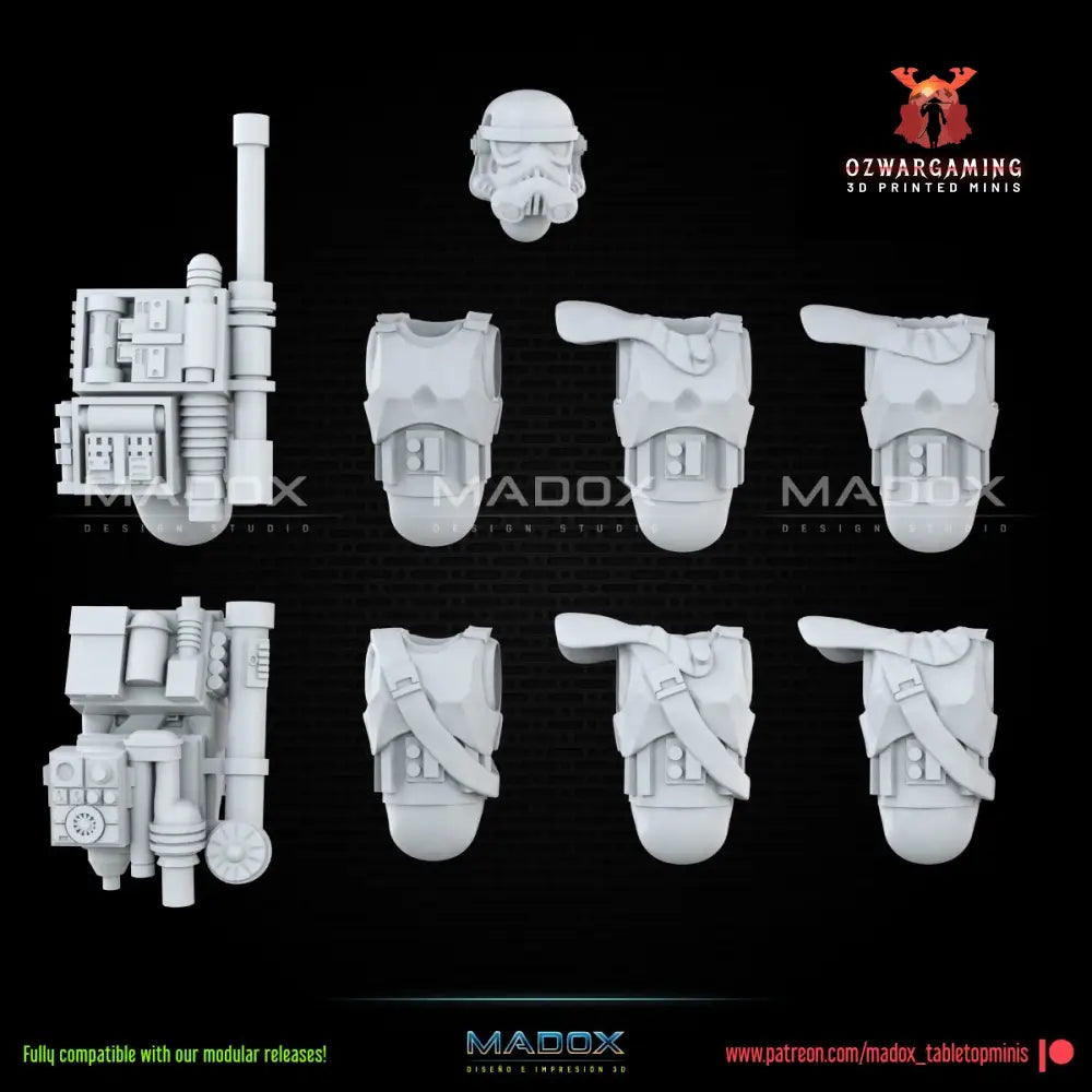 Imperial Bucketheads Build Kit | Warbear Studios 28mm SciFi Wargaming Miniatures Role Playing Miniatures
