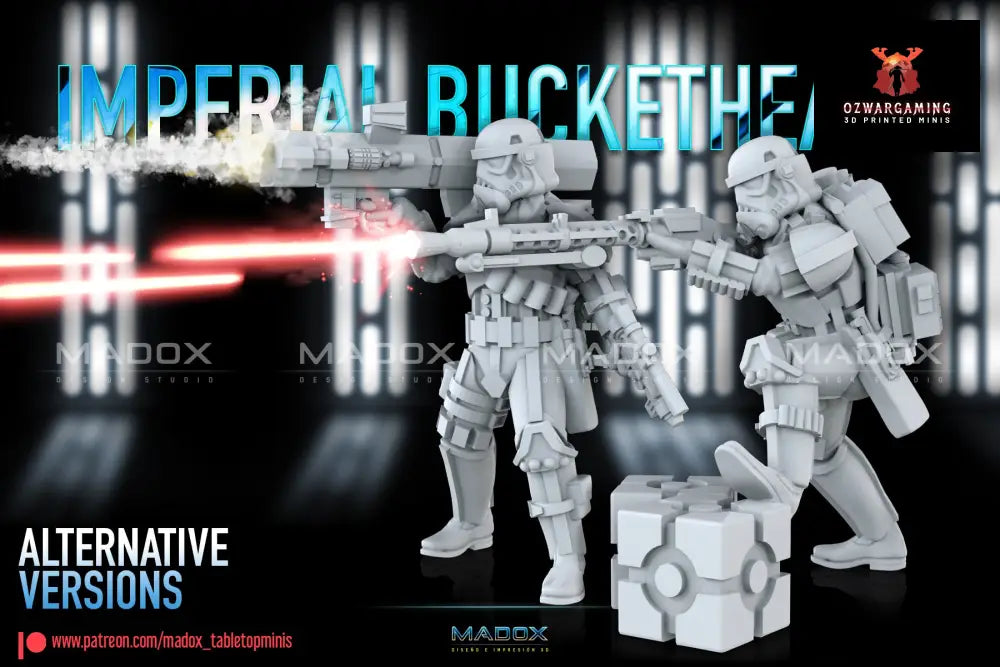Imperial Bucketheads Monopose | Warbear Studios 28mm SciFi Wargaming Miniatures Role Playing Miniatures
