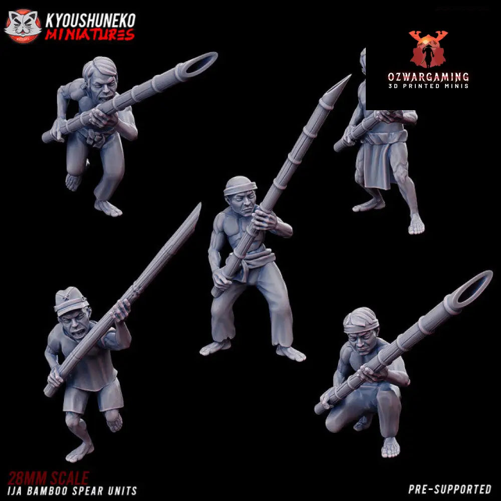 Imperial Japanese Bamboo Spears | Kyoushuneko 28mm WW2 Wargaming Miniatures Role Playing Miniatures