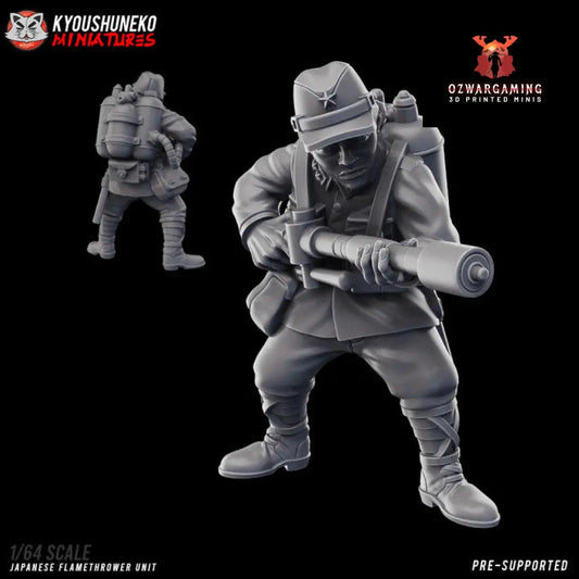 Imperial Japanese Flamethrower | Kyoushuneko 28mm WW2 Wargaming Miniatures Role Playing Miniatures