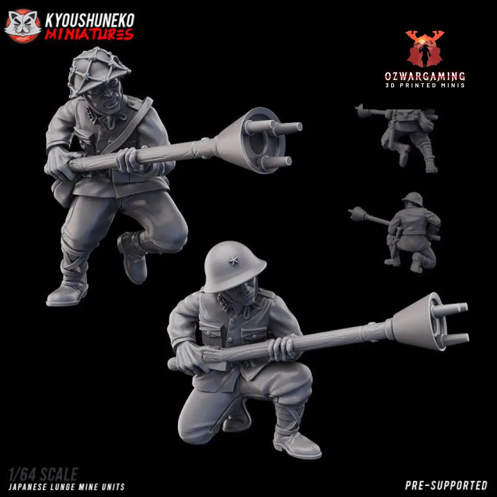 Imperial Japanese Lunge Mines | Kyoushuneko 28mm WW2 Wargaming Miniatures Role Playing Miniatures