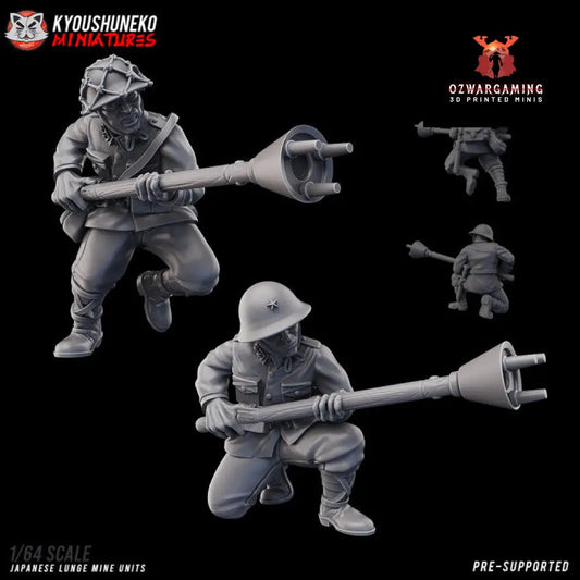 Imperial Japanese Lunge Mines | Kyoushuneko 28mm WW2 Wargaming Miniatures Role Playing Miniatures
