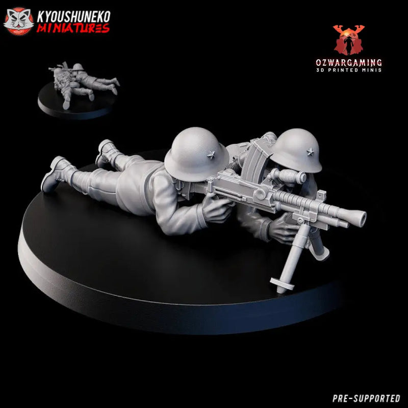 Imperial Japanese MMG Team | Kyoushuneko 28mm WW2 Wargaming Miniatures Role Playing Miniatures