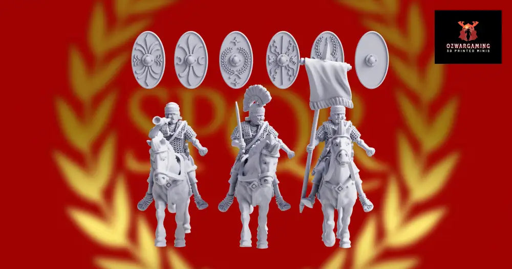 Imperial Roman Auxiliary Cavalry Command 2 | 3D Breed 28mm Ancients Wargaming Miniatures Role Playing Miniatures