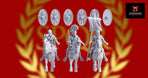 Imperial Roman Auxiliary Cavalry Command 2 | 3D Breed 28mm Ancients Wargaming Miniatures Role Playing Miniatures