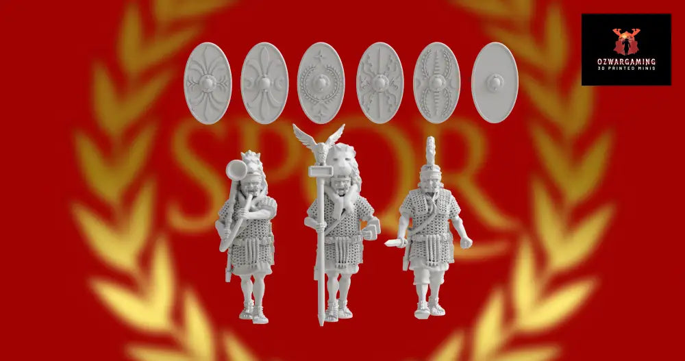 Imperial Roman Auxiliary Command 1 | 3D Breed 28mm Ancients Wargaming Miniatures Role Playing Miniatures