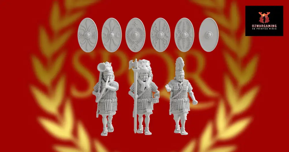 Imperial Roman Auxiliary Command 2 | 3D Breed 28mm Ancients Wargaming Miniatures Role Playing Miniatures