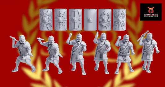 Imperial Roman Legionary Pilum Attacking | 3D Breed 28mm Ancients Wargaming Miniatures Role Playing Miniatures