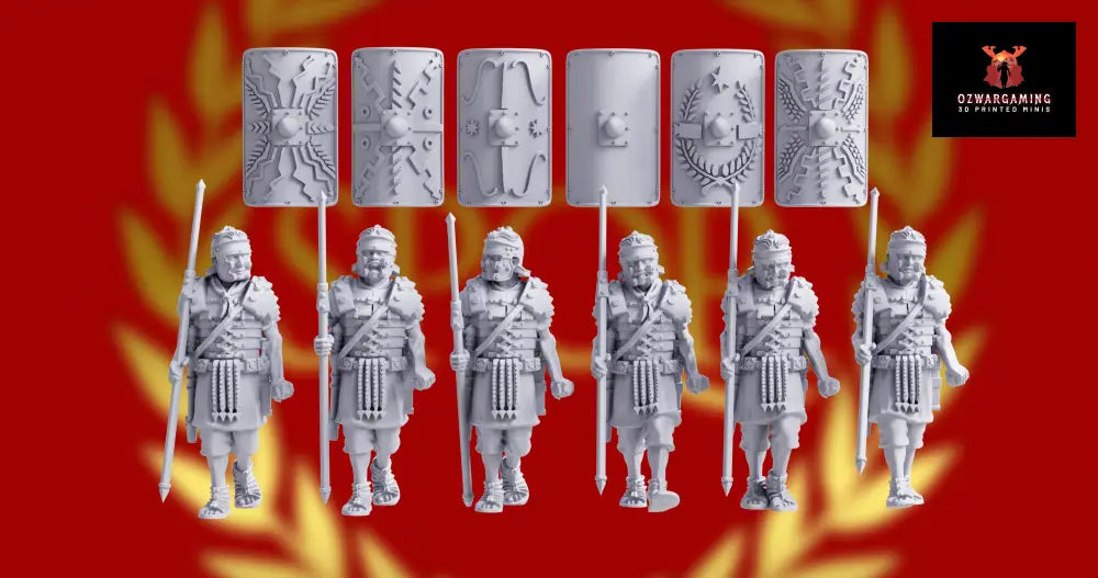 Imperial Roman Legionary Pilum Marching | 3D Breed 28mm Ancients Wargaming Miniatures Role Playing Miniatures