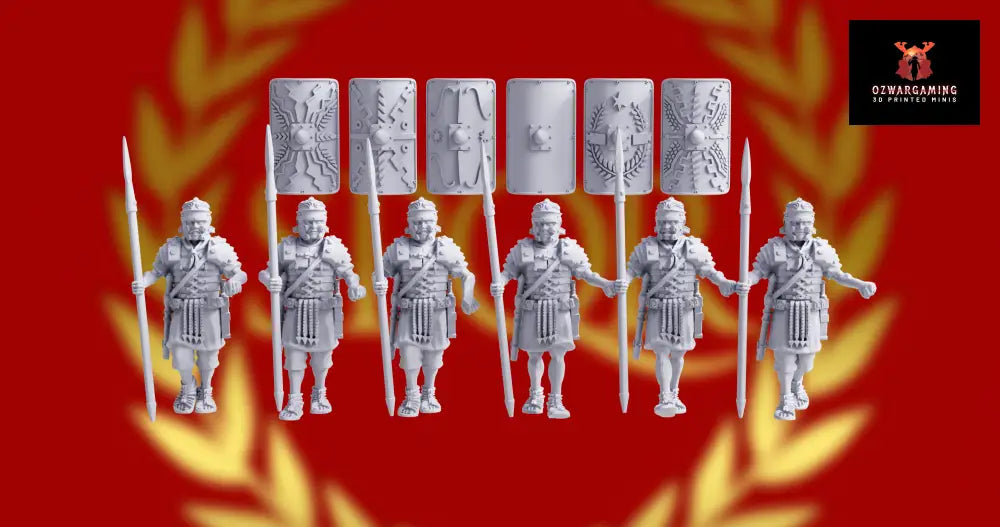 Imperial Roman Legionary Spear Marching | 3D Breed 28mm Ancients Wargaming Miniatures Role Playing Miniatures
