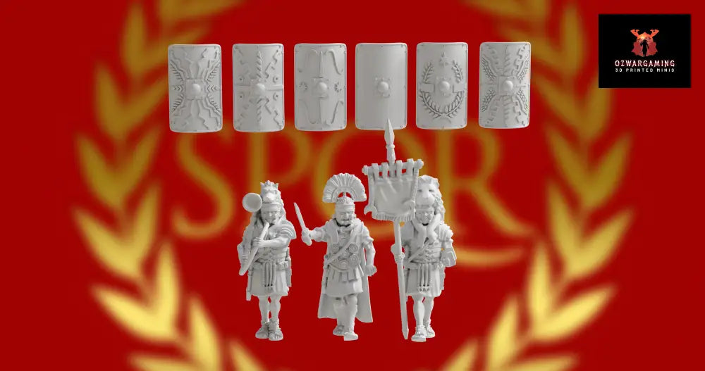 Imperial Roman Praetorian Command 2 | 3D Breed 28mm Ancients Wargaming Miniatures Role Playing Miniatures