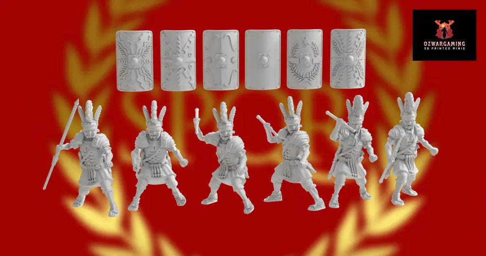 Imperial Roman Praetorian Pilum Attacking | 3D Breed 28mm Ancients Wargaming Miniatures Role Playing Miniatures