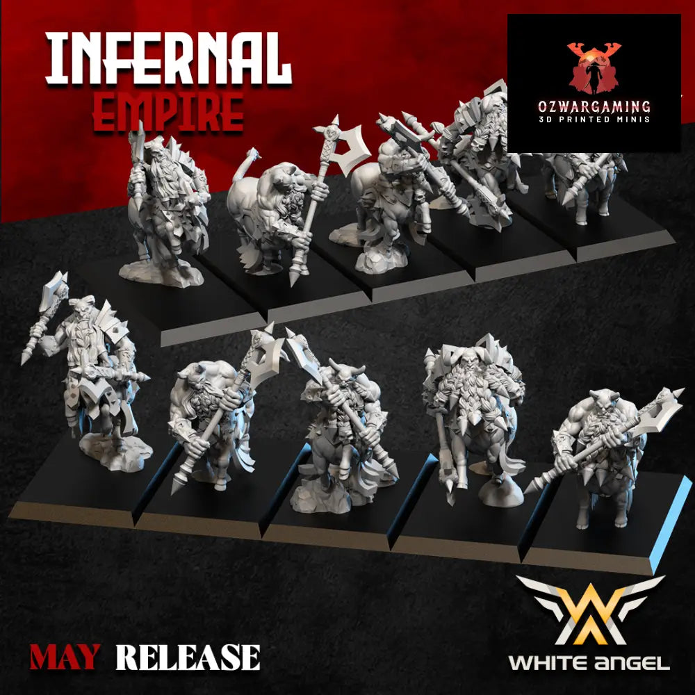 Infernal Dwarf Centaurs 2 | White Angel 28/32mm Fantasy Wargaming Miniatures Role Playing Miniatures