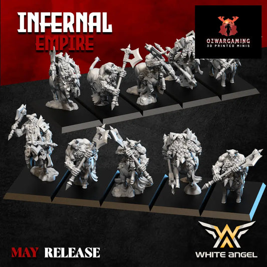 Infernal Dwarf Centaurs 2 | White Angel 28/32mm Fantasy Wargaming Miniatures Role Playing Miniatures